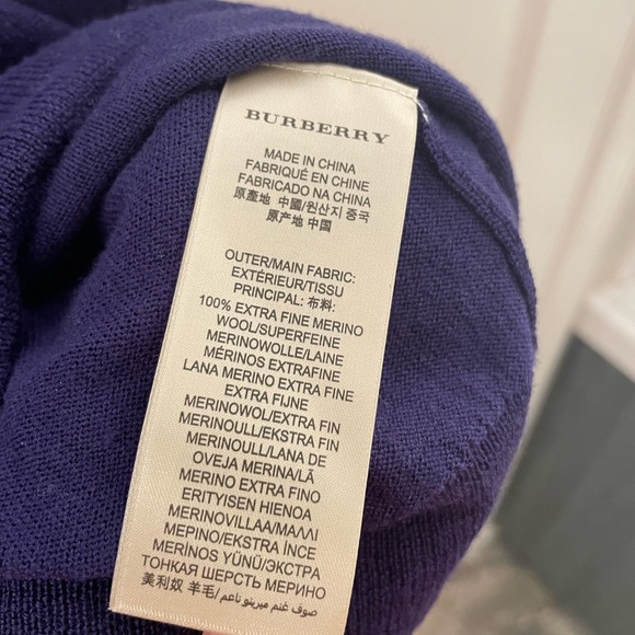 Burberry Brit Wool Top (Eggplant; S) - Picture 3 of 5